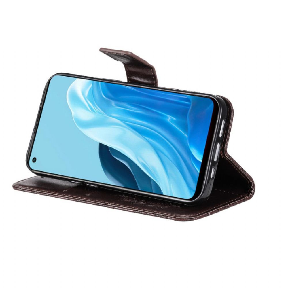 Flip Case Für Oppo Find X5 Lite Mit Kordel Sonnenriemen-mandala