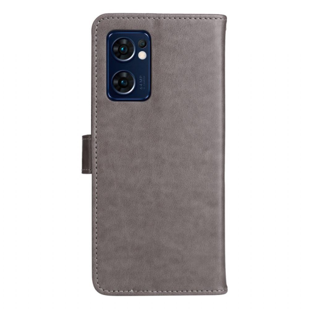 Flip Case Für Oppo Find X5 Lite Mit Kordel Tanga Katzen Und Bienen