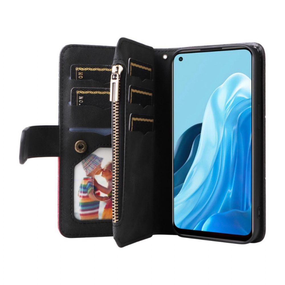 Flip Case Für Oppo Find X5 Lite Multifunktion Zweifarbig