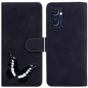 Flip Case Für Oppo Find X5 Lite Schmetterlingshaut-touch