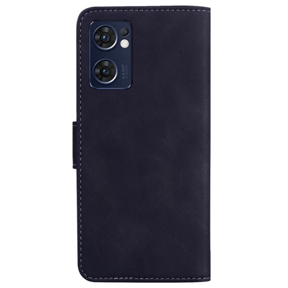 Flip Case Für Oppo Find X5 Lite Schmetterlingshaut-touch