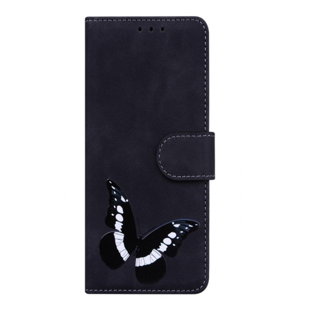 Flip Case Für Oppo Find X5 Lite Schmetterlingshaut-touch