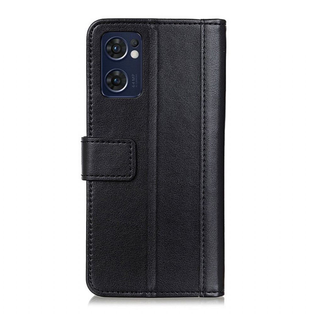 Flip Case Für Oppo Find X5 Lite Spaltleder Farbige Ausführung