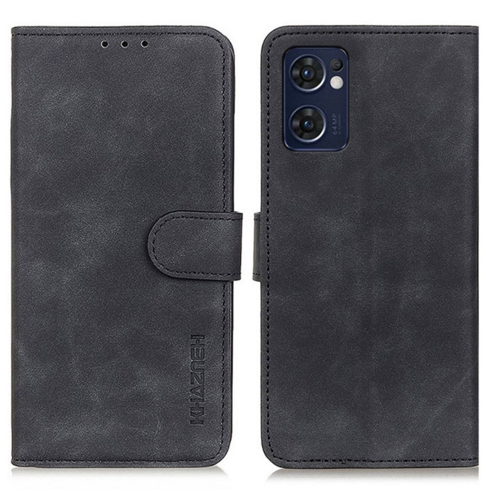 Flip Case Für Oppo Find X5 Lite Vintage Khazneh-ledereffekt