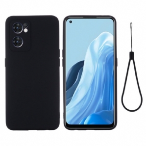 Hülle Für Oppo Find X5 Lite Flüssigsilikon Mit Lanyard