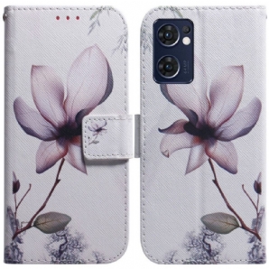 Lederhüllen Für Oppo Find X5 Lite Alte Rosenblüte