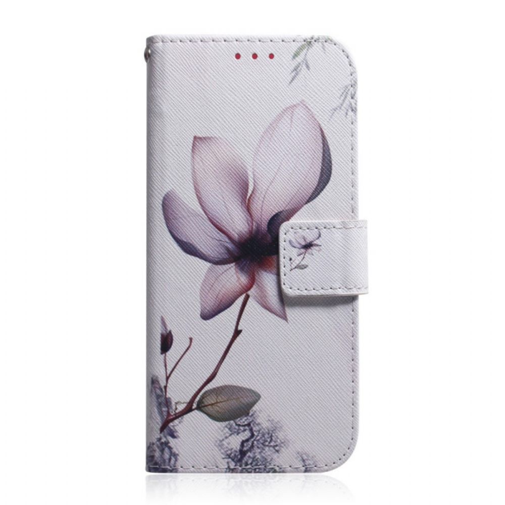 Lederhüllen Für Oppo Find X5 Lite Alte Rosenblüte