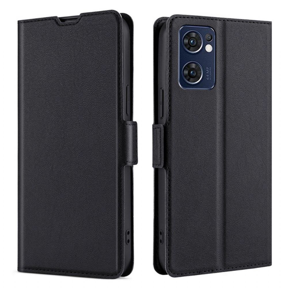 Lederhüllen Für Oppo Find X5 Lite Flip Case Design Mit Doppelter Klappe