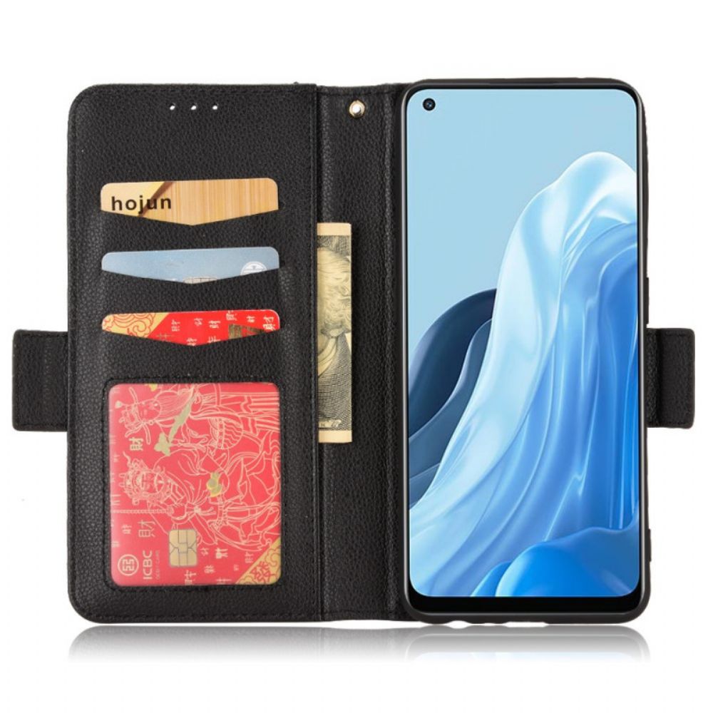 Lederhüllen Für Oppo Find X5 Lite Flip Case Doppelte Neue Farbklappe