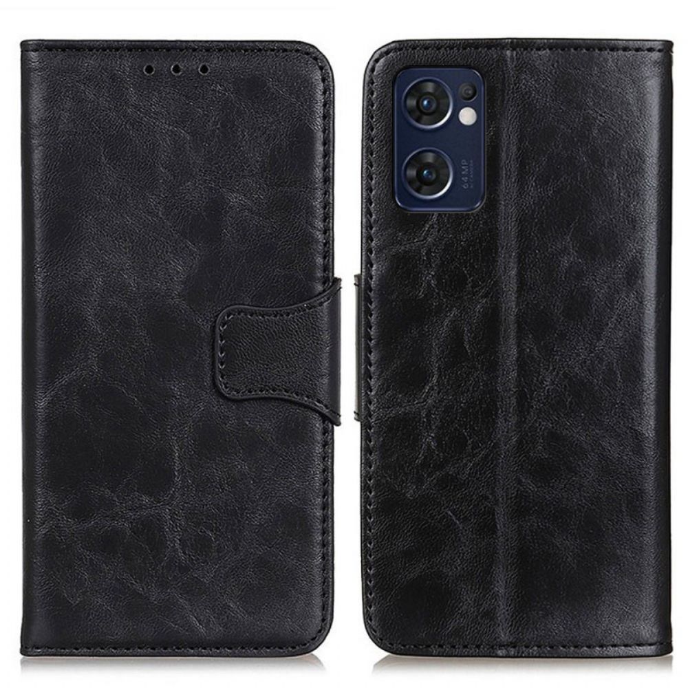 Lederhüllen Für Oppo Find X5 Lite Flip Case Textur-magnetklappe