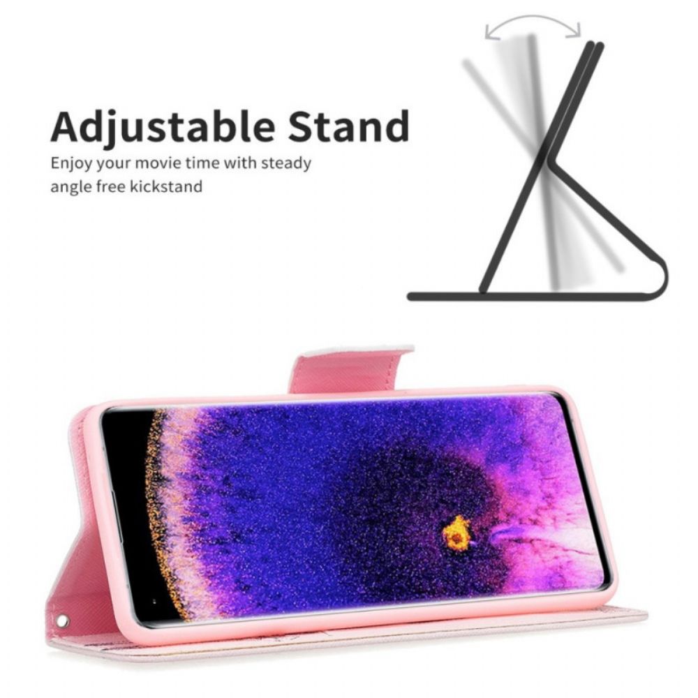 Lederhüllen Für Oppo Find X5 Lite Nerdige Giraffe