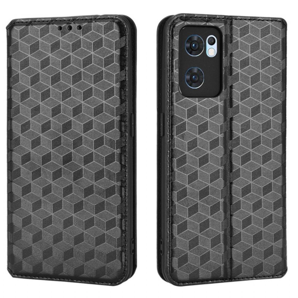 Schutzhülle Für Oppo Find X5 Lite Flip Case Diamant-leder-effekt