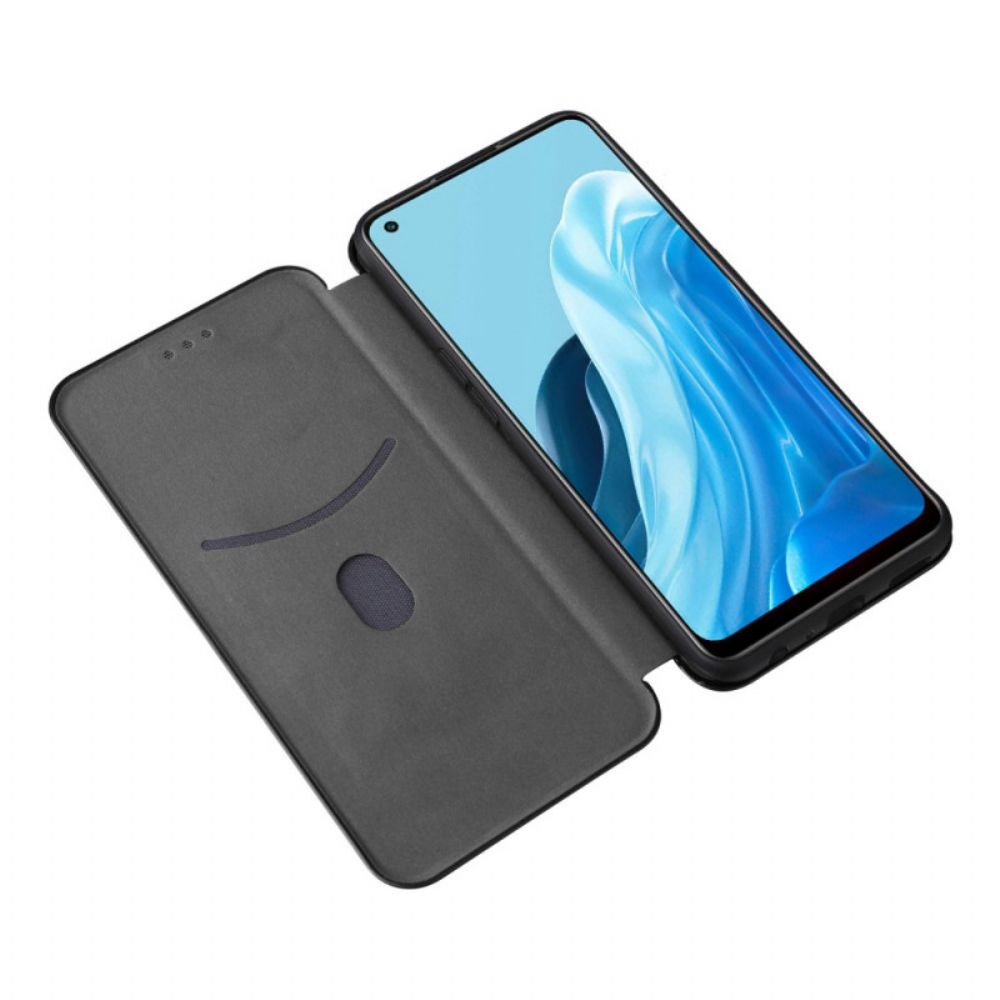 Schutzhülle Für Oppo Find X5 Lite Flip Case Kohlefaserstruktur