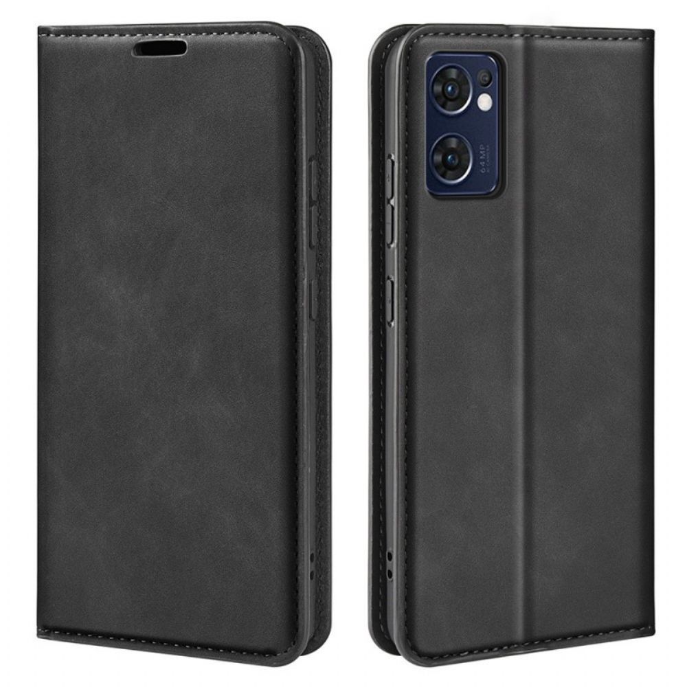 Schutzhülle Für Oppo Find X5 Lite Flip Case Kunstleder Einfarbig