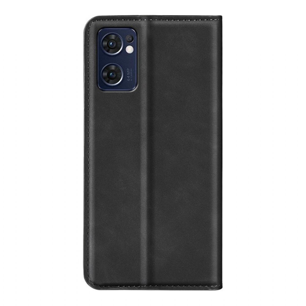 Schutzhülle Für Oppo Find X5 Lite Flip Case Kunstleder Einfarbig