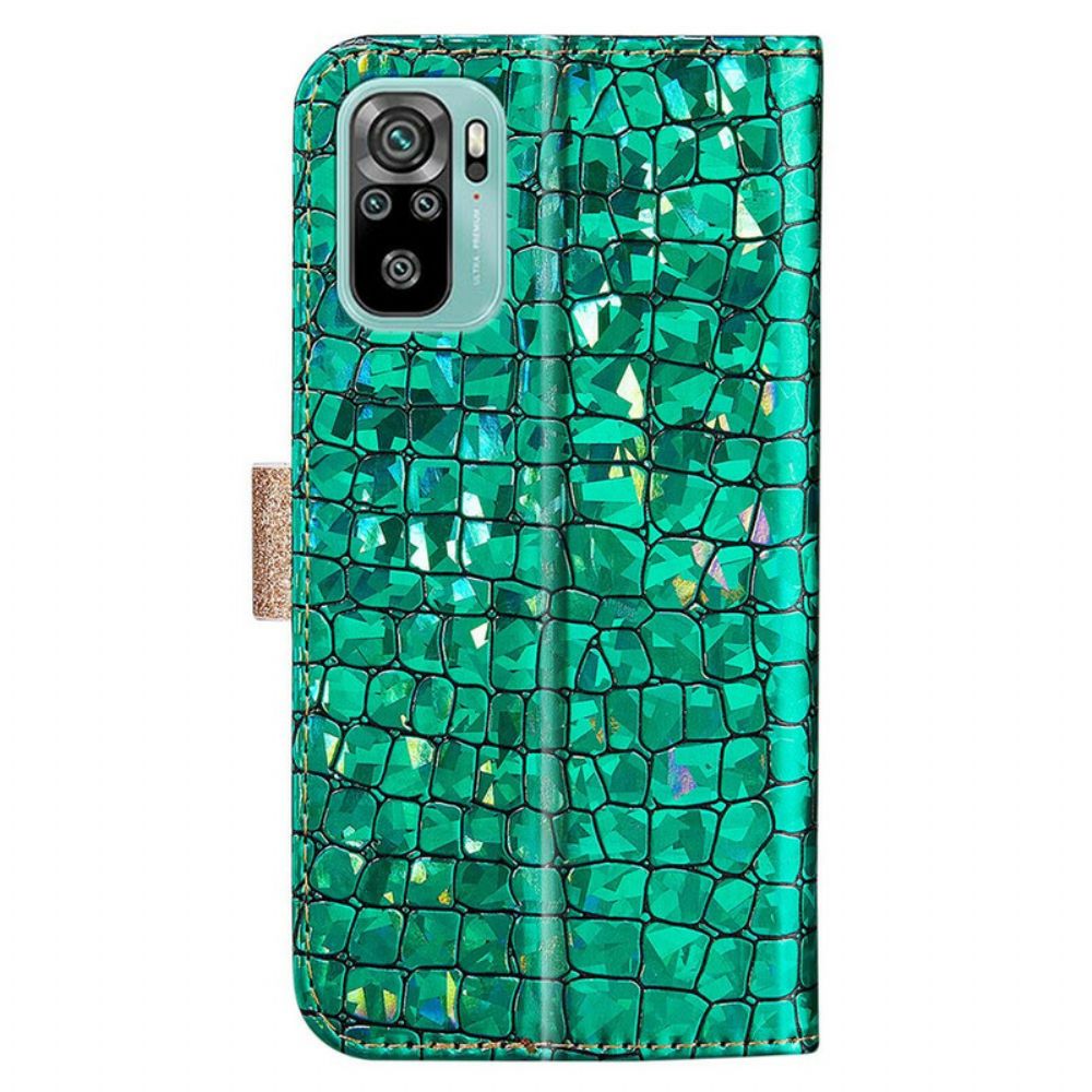 Flip Case Für Xiaomi Redmi Note 10 / 10S Croc-diamanten