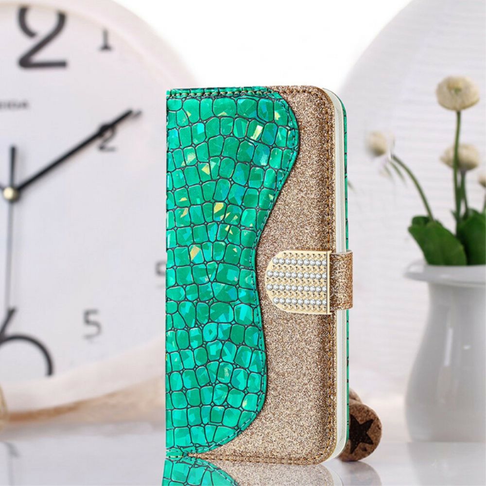 Flip Case Für Xiaomi Redmi Note 10 / 10S Croc-diamanten