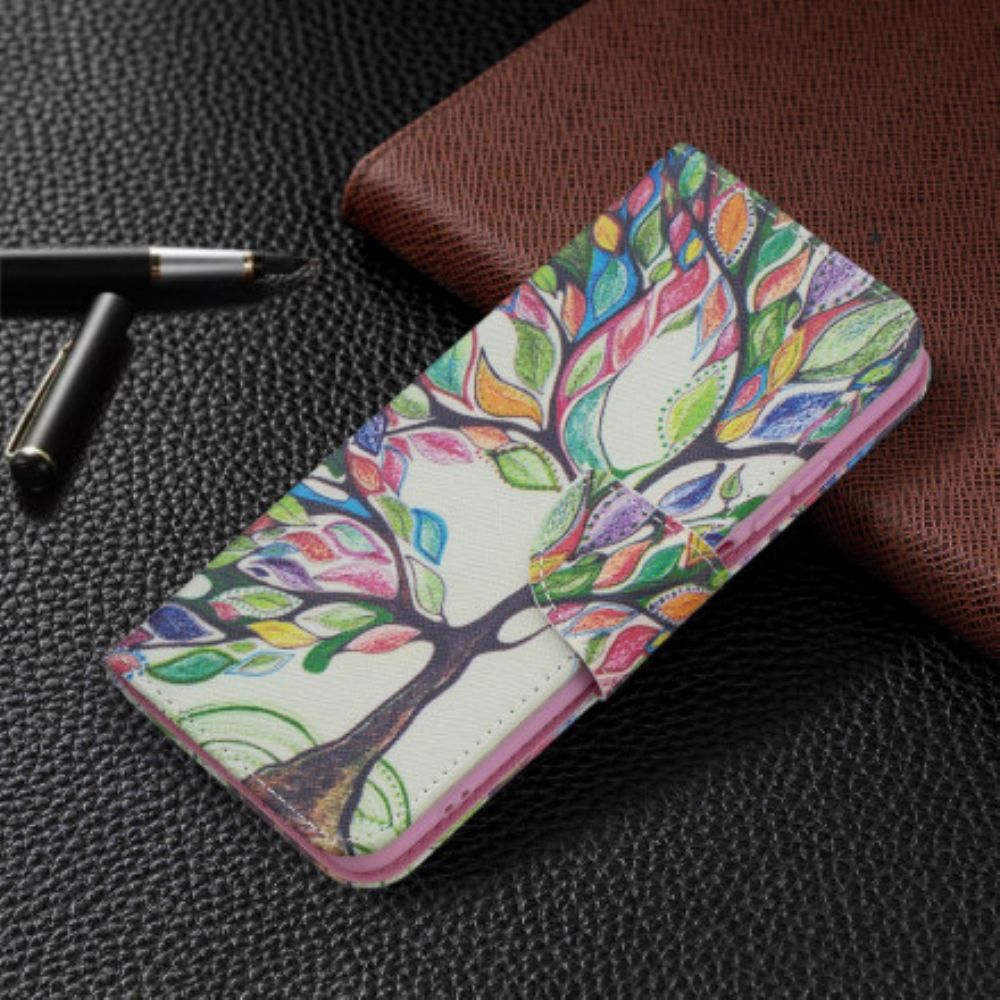 Flip Case Für Xiaomi Redmi Note 10 / 10S Farbiger Baum