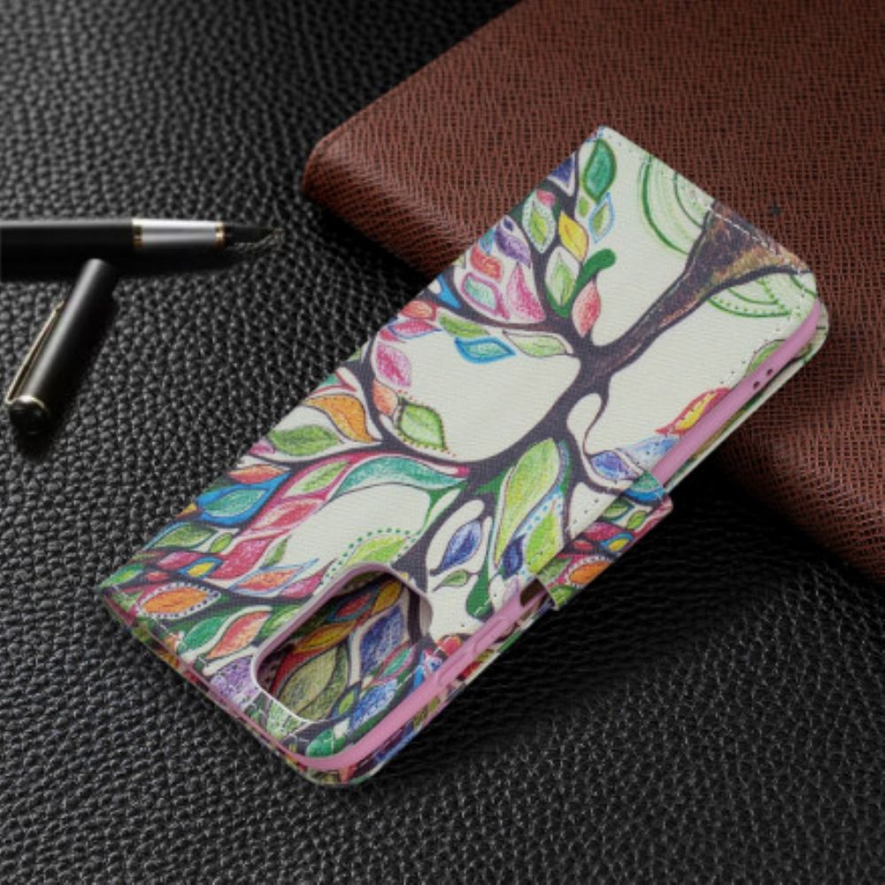 Flip Case Für Xiaomi Redmi Note 10 / 10S Farbiger Baum