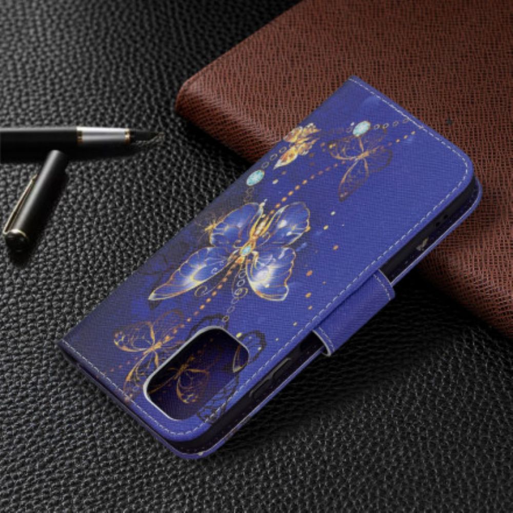 Flip Case Für Xiaomi Redmi Note 10 / 10S Goldene Schmetterlinge