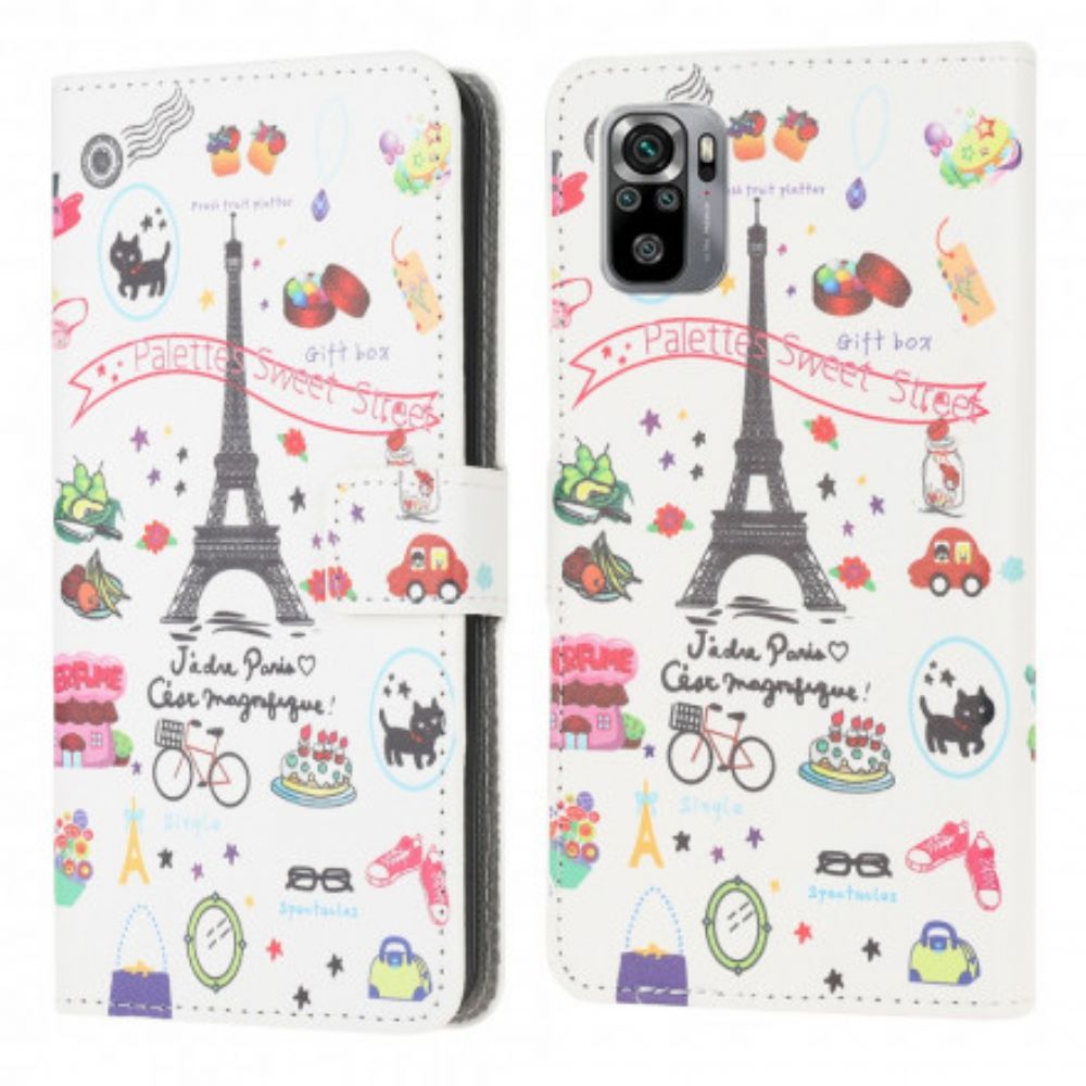 Flip Case Für Xiaomi Redmi Note 10 / 10S Ich Liebe Paris