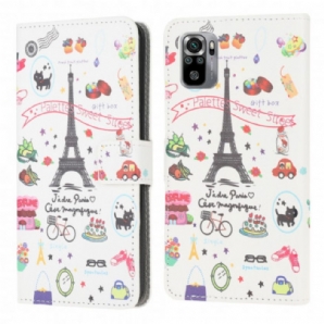 Flip Case Für Xiaomi Redmi Note 10 / 10S Ich Liebe Paris