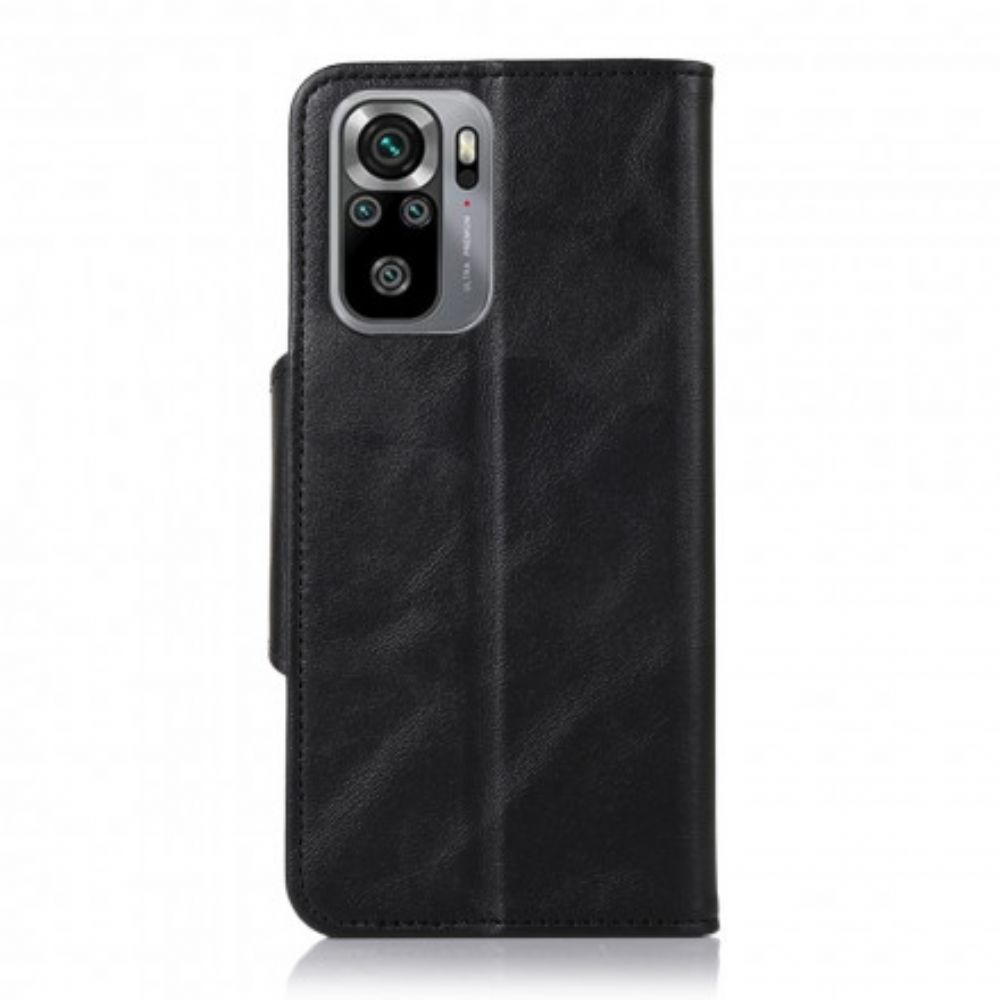 Flip Case Für Xiaomi Redmi Note 10 / 10S Kunstlederknopf