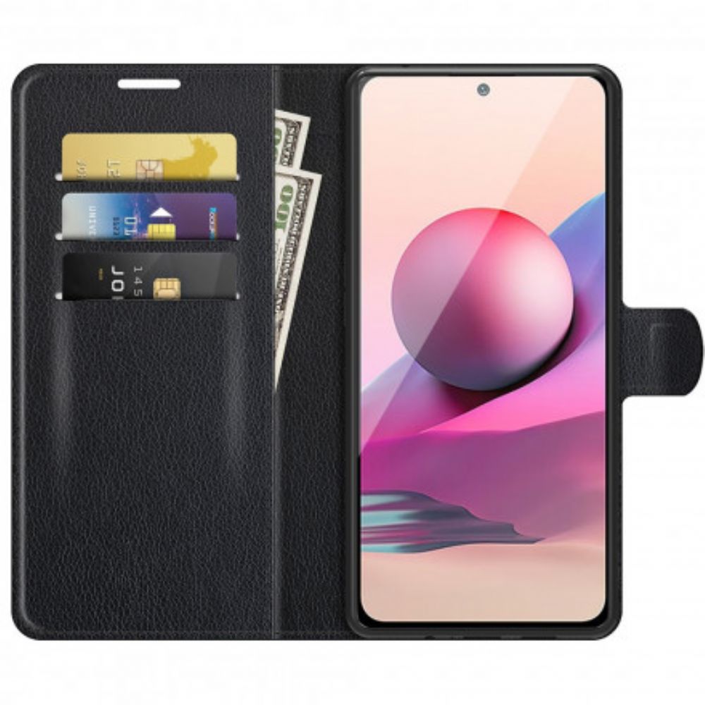 Flip Case Für Xiaomi Redmi Note 10 / 10S Magnetverschluss In Lederoptik