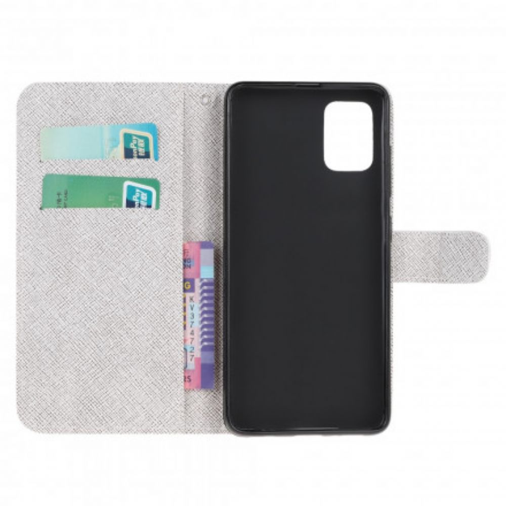 Flip Case Für Xiaomi Redmi Note 10 / 10S Mit Kordel Mondriemenblumen