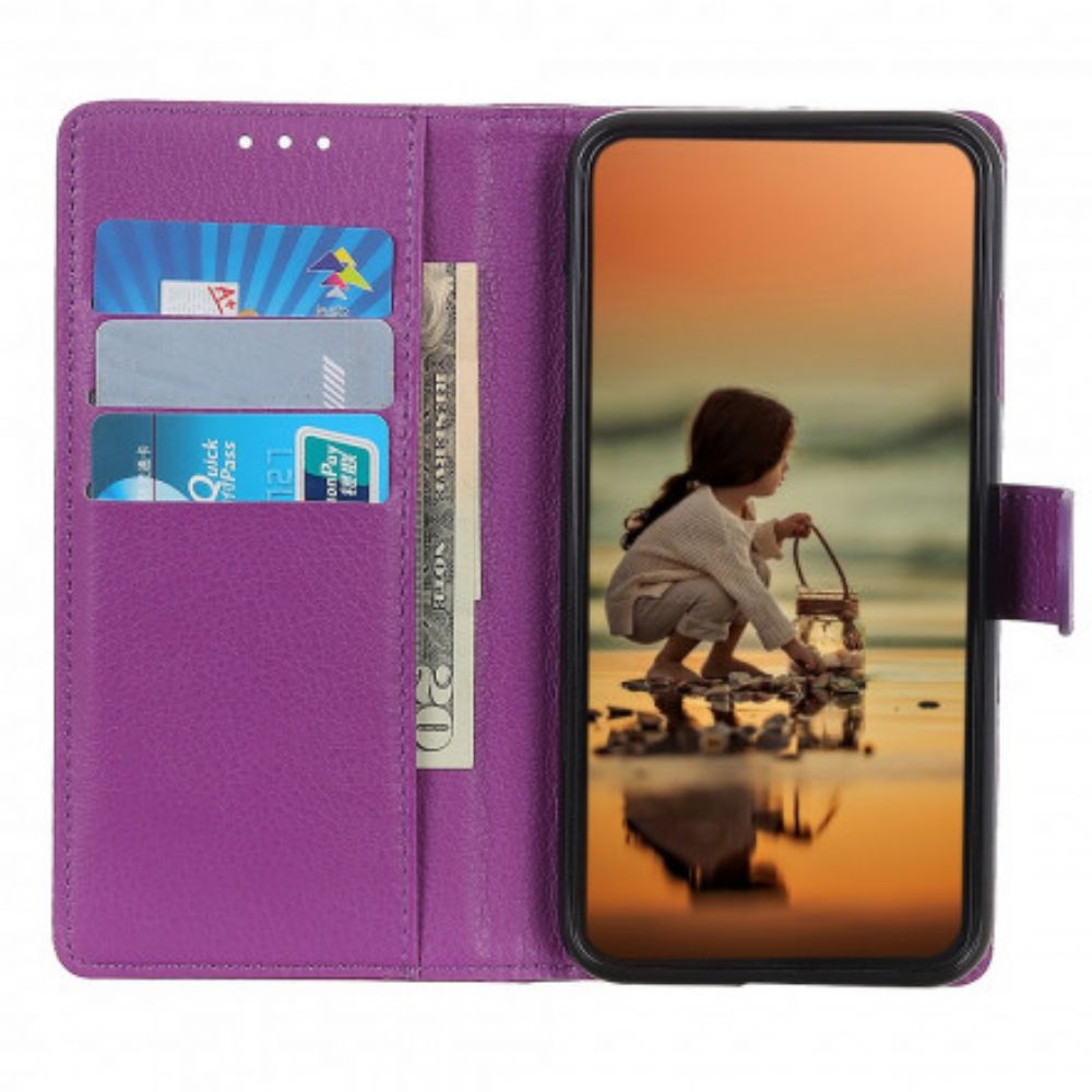 Flip Case Für Xiaomi Redmi Note 10 / 10S Premium-litchi-leder-effekt