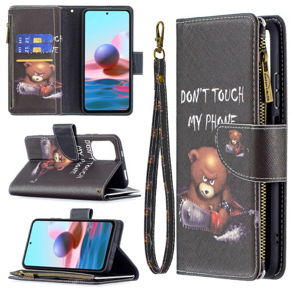 Flip Case Für Xiaomi Redmi Note 10 / 10S Tasche Mit Reißverschluss