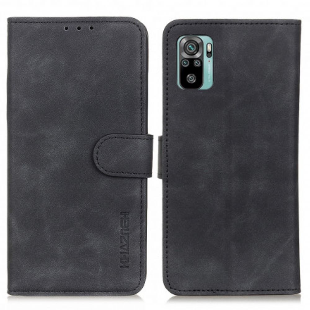 Flip Case Für Xiaomi Redmi Note 10 / 10S Vintage Ledereffekt Khazneh