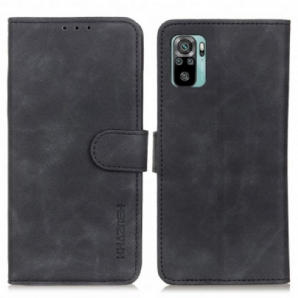 Flip Case Für Xiaomi Redmi Note 10 / 10S Vintage Ledereffekt Khazneh