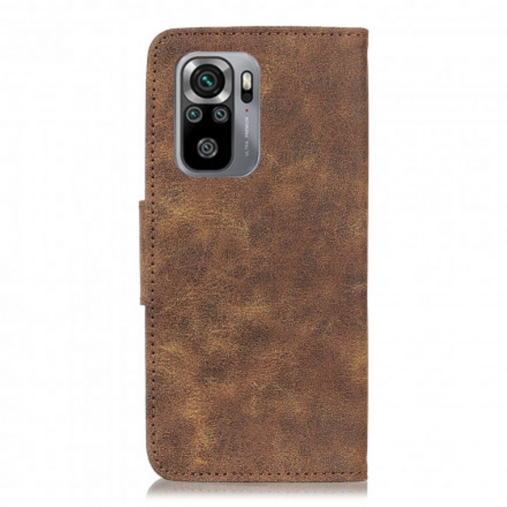 Flip Case Für Xiaomi Redmi Note 10 / 10S Vintage Spaltleder