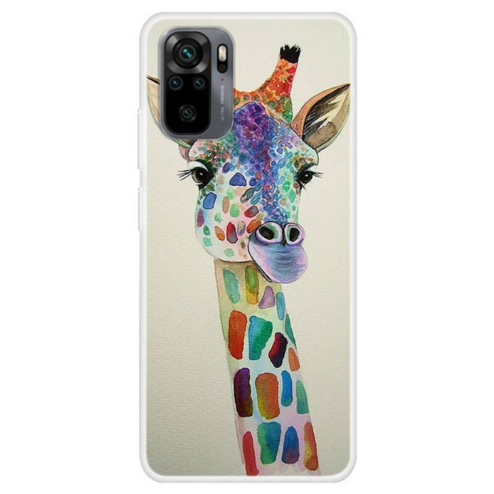 Handyhülle Für Xiaomi Redmi Note 10 / 10S Bunte Giraffe