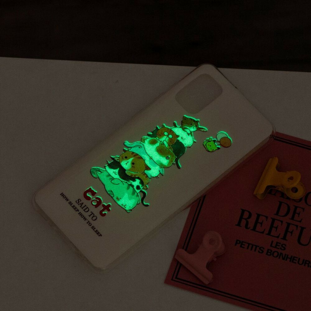 Handyhülle Für Xiaomi Redmi Note 10 / 10S Fluoreszierende Katzen