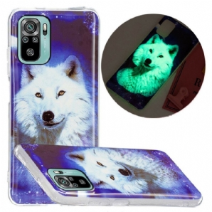 Handyhülle Für Xiaomi Redmi Note 10 / 10S Fluoreszierende Wolf-serie