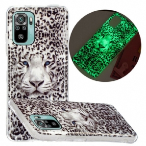 Handyhülle Für Xiaomi Redmi Note 10 / 10S Fluoreszierender Leopard