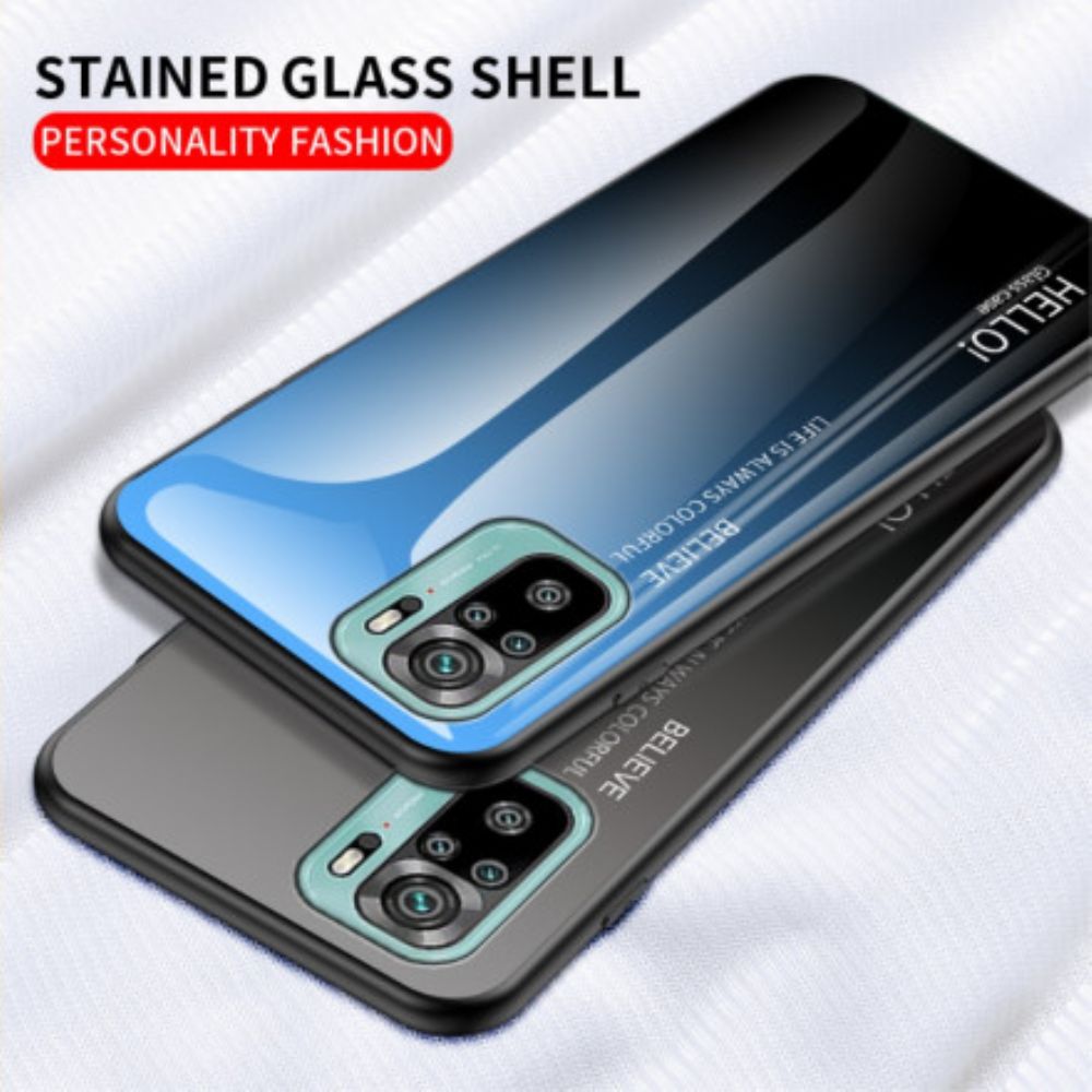 Handyhülle Für Xiaomi Redmi Note 10 / 10S Hallo Tempered Glass