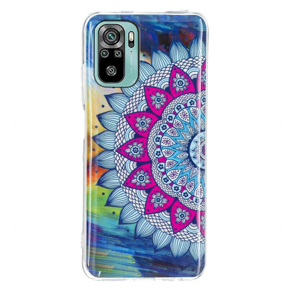 Hülle Für Xiaomi Redmi Note 10 / 10S Fluoreszierendes Buntes Mandala