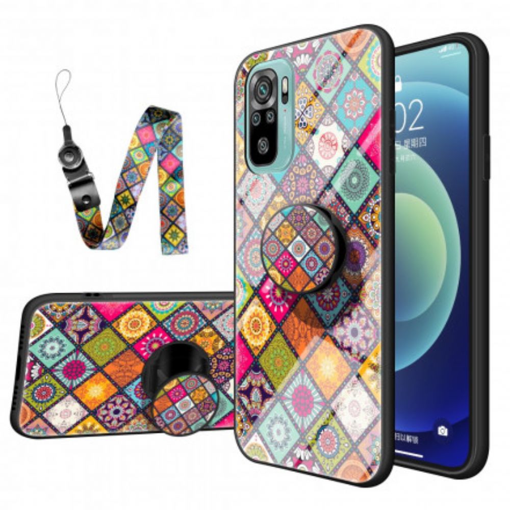 Hülle Für Xiaomi Redmi Note 10 / 10S Magnetischer Patchwork-halter