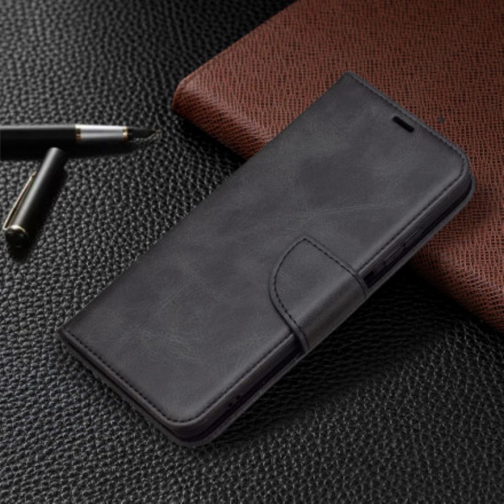 Lederhüllen Für Xiaomi Redmi Note 10 / 10S Flip Case Glatte Schräge Klappe