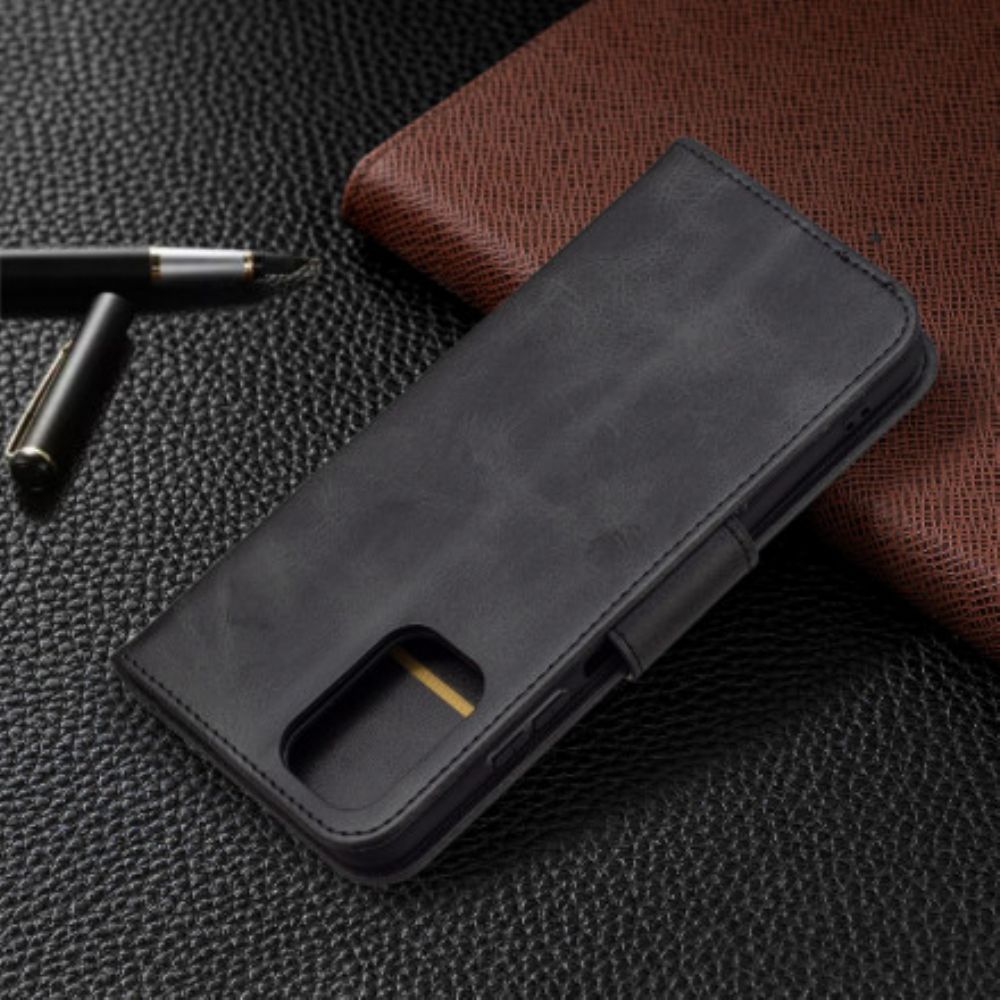 Lederhüllen Für Xiaomi Redmi Note 10 / 10S Flip Case Glatte Schräge Klappe