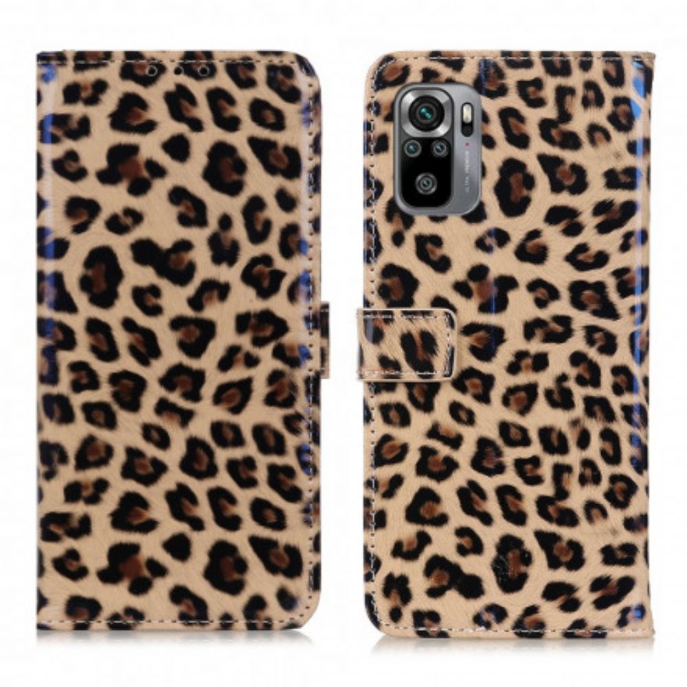 Lederhüllen Für Xiaomi Redmi Note 10 / 10S Leopard