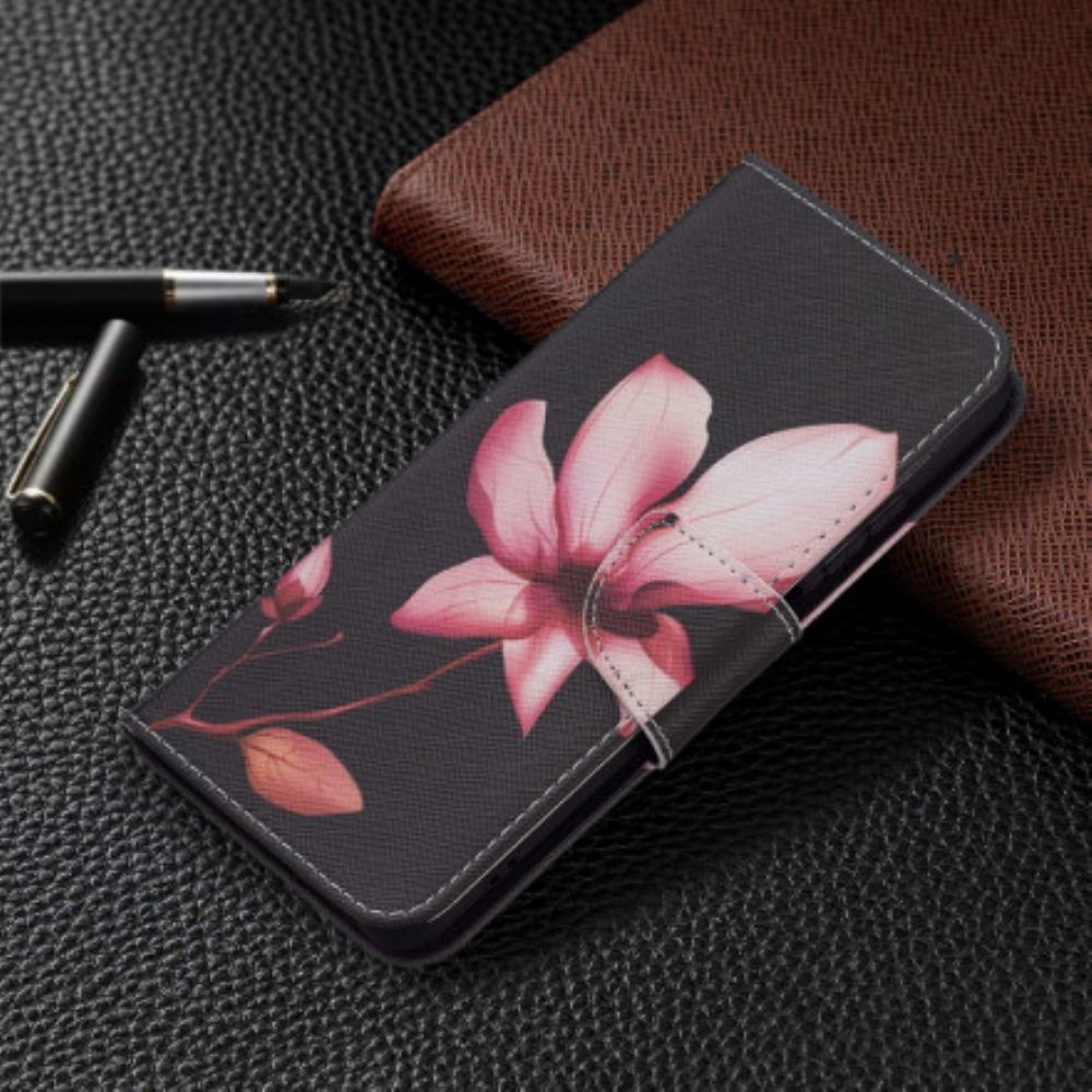 Lederhüllen Für Xiaomi Redmi Note 10 / 10S Rosa Blume