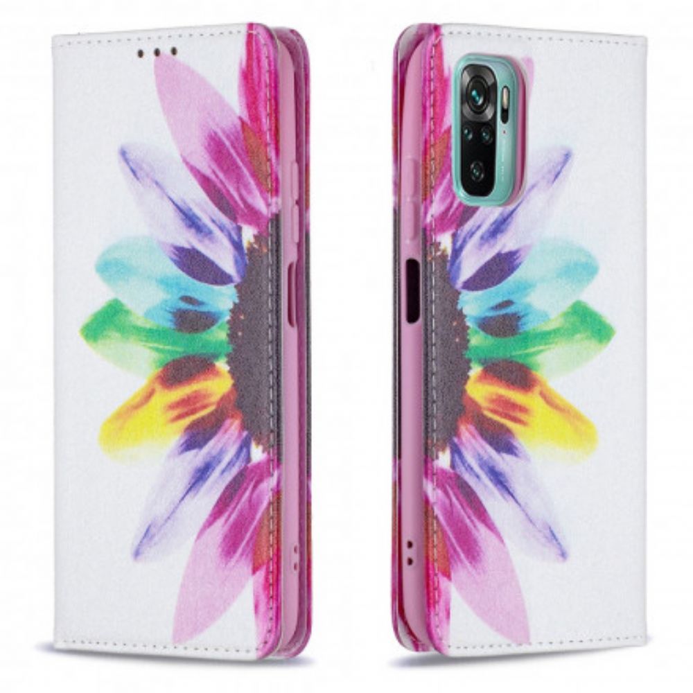 Schutzhülle Für Xiaomi Redmi Note 10 / 10S Flip Case Aquarell Blume