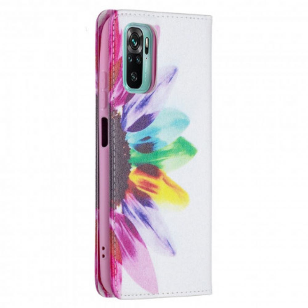 Schutzhülle Für Xiaomi Redmi Note 10 / 10S Flip Case Aquarell Blume