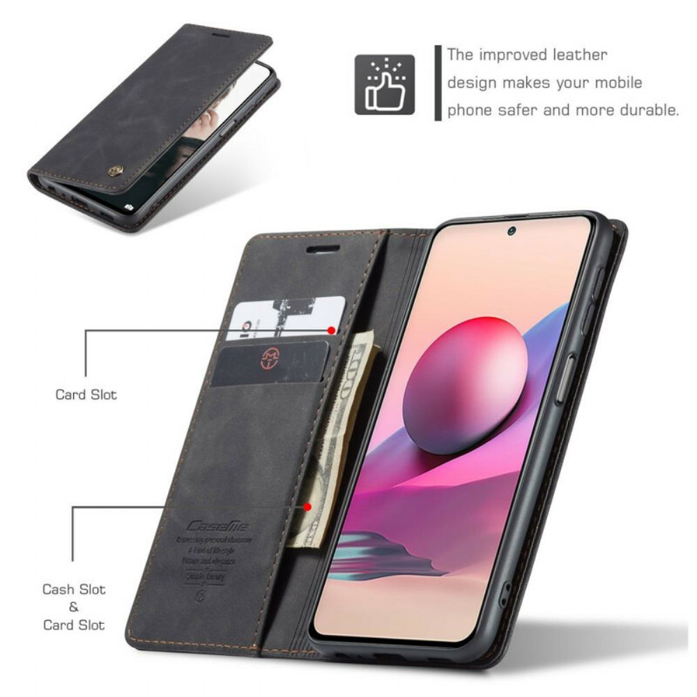 Schutzhülle Für Xiaomi Redmi Note 10 / 10S Flip Case Casem Ledereffekt