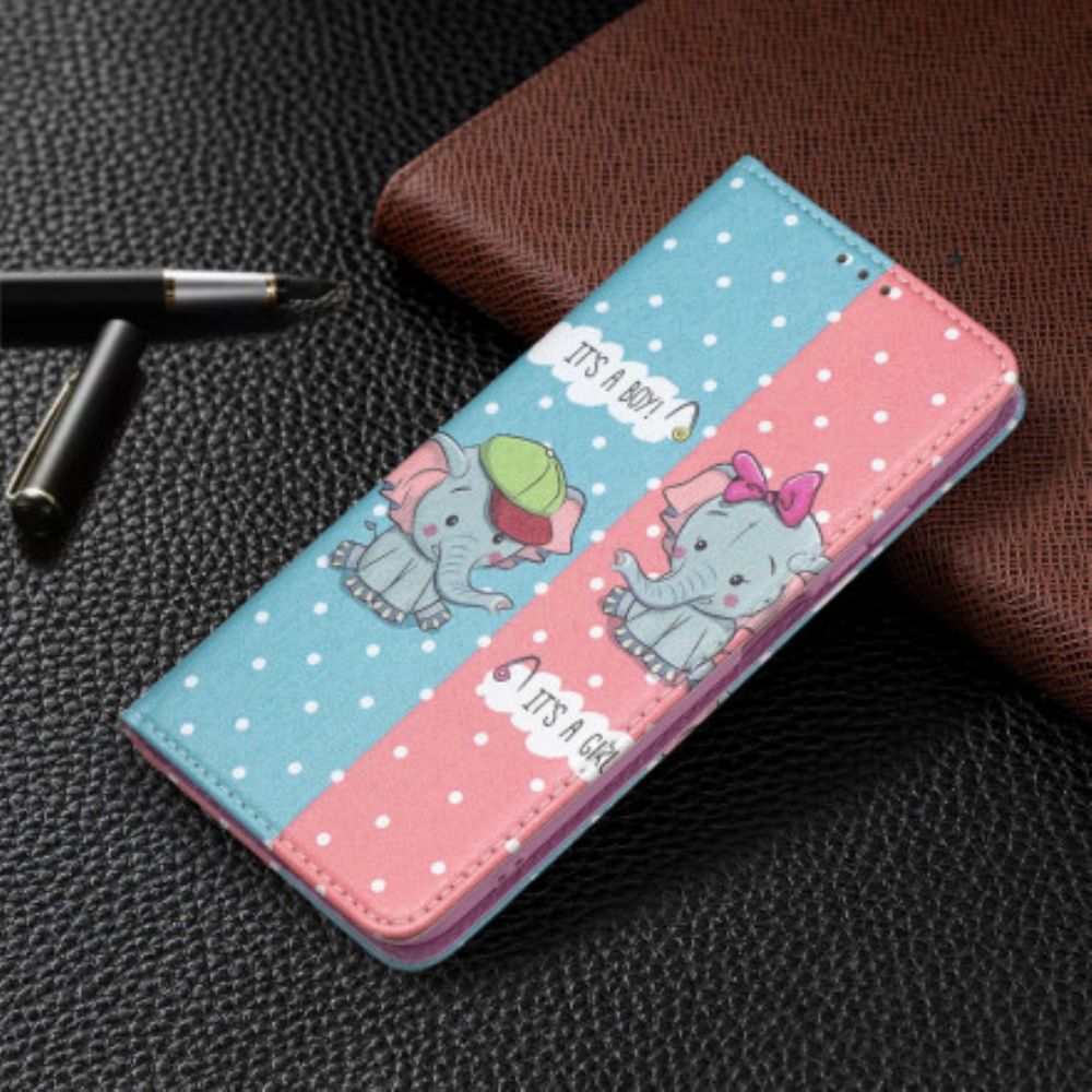 Schutzhülle Für Xiaomi Redmi Note 10 / 10S Flip Case Elefantenbabys