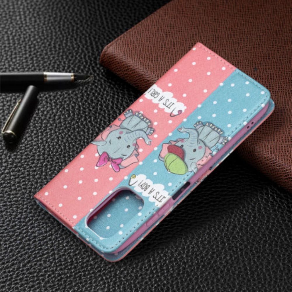 Schutzhülle Für Xiaomi Redmi Note 10 / 10S Flip Case Elefantenbabys